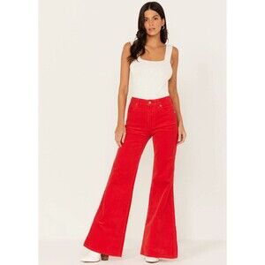 Wrangler Red Flare Wide Leg Jeans